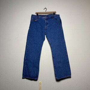 Levi 501 Denim Jean Pant Men 40X30 Blue Western Big Tall Straight Fit Workwear